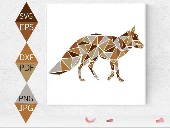 Rustic Orange Fox Svg