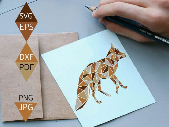 Rustic Orange Fox Svg