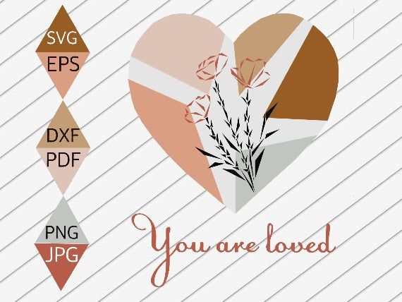 Boho Heart svg