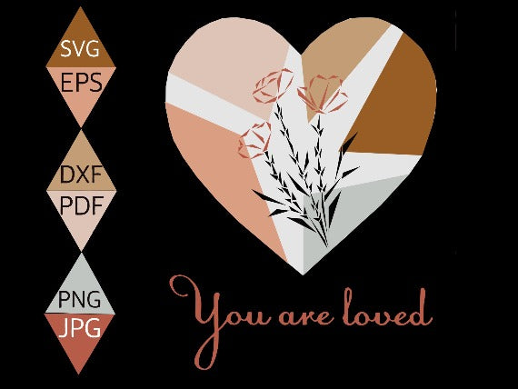 Boho Heart svg