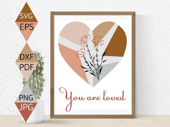 Boho Heart svg