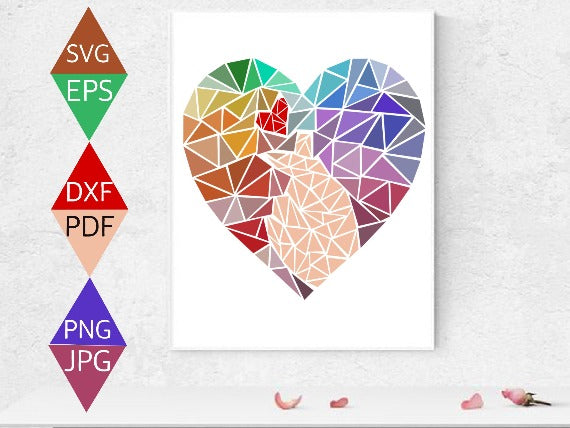 Contemporary Valentines Heart Svg