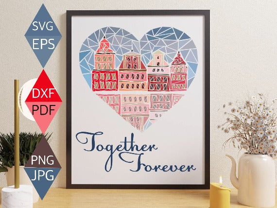 Together Forever Valentines Svg