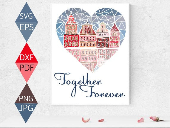 Together Forever Valentines Svg