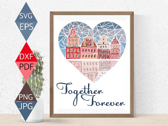 Together Forever Valentines Svg