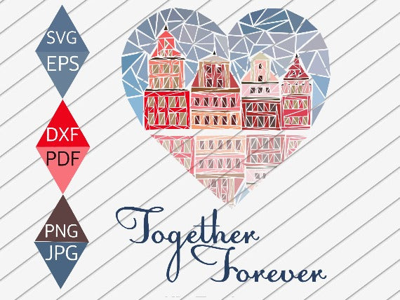 Together Forever Valentines Svg