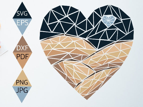 Primitive Valentine Heart Svg