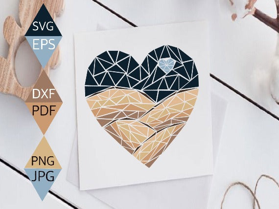 Primitive Valentine Heart Svg