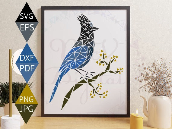 Steller's Jay Bird Svg