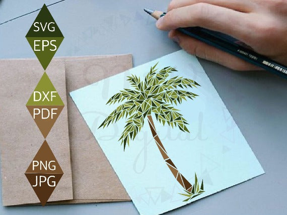 Beach Palm Tree Svg