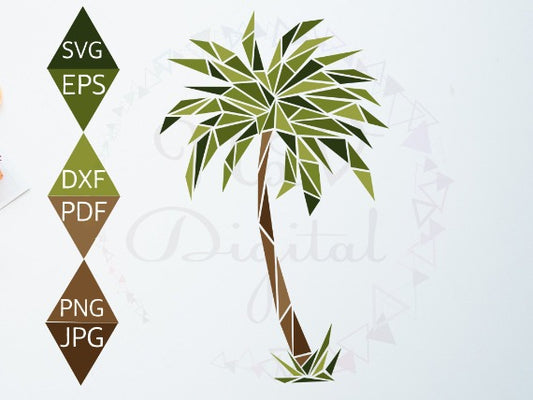 Tropical Palm Tree Svg