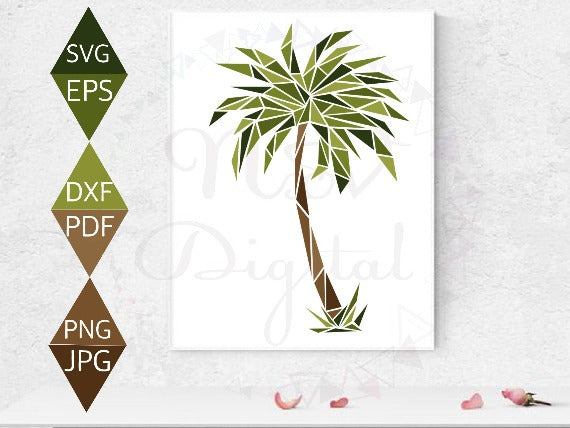 Tropical Palm Tree Svg