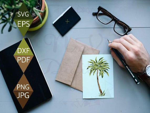 Tropical Palm Tree Svg