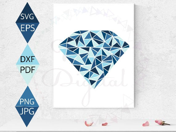 Blue Diamond Svg