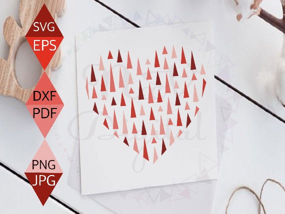 Modern Heart Valentine Day Svg