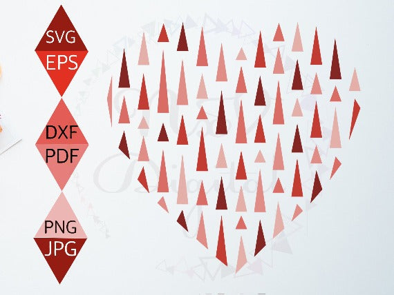 Modern Heart Valentine Day Svg