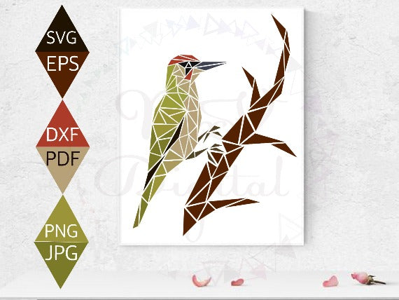 European Green Woodpecker Bird SVG