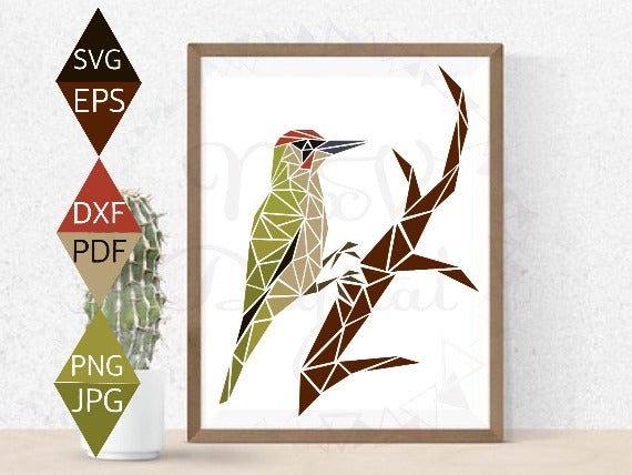 European Green Woodpecker Bird SVG