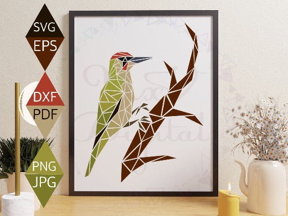 European Green Woodpecker Bird SVG