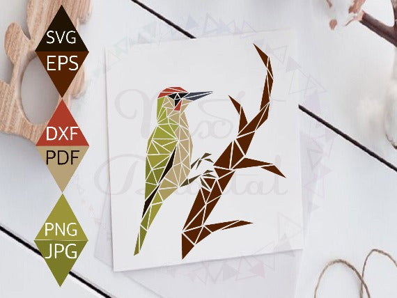 European Green Woodpecker Bird SVG