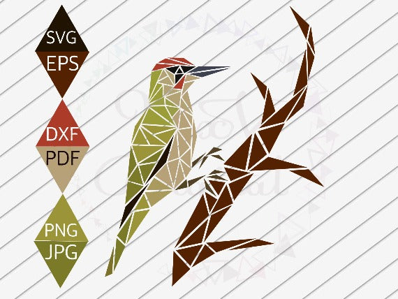 European Green Woodpecker Bird SVG