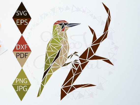 European Green Woodpecker Bird SVG