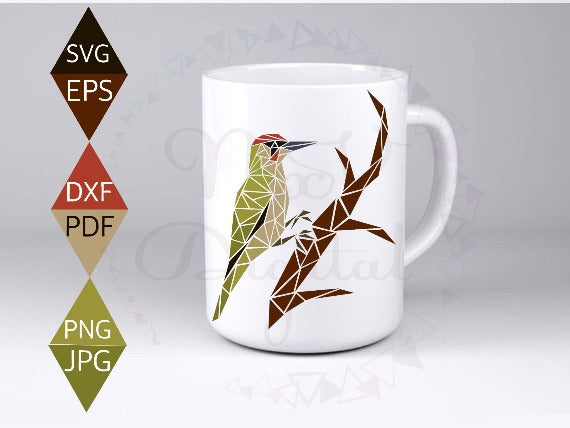 European Green Woodpecker Bird SVG