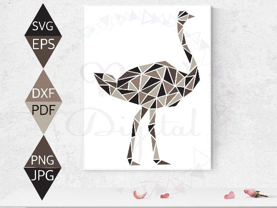 Rustic Ostrich Svg