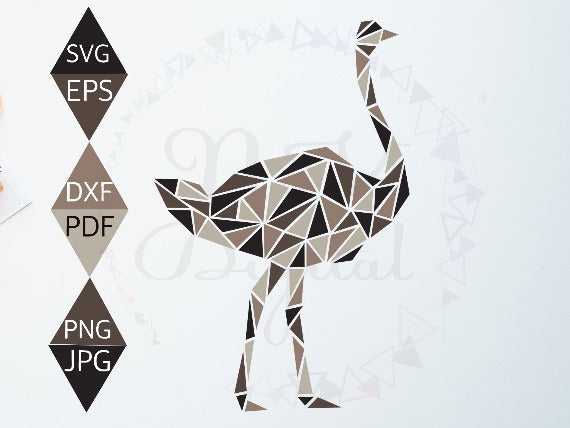 Rustic Ostrich Svg