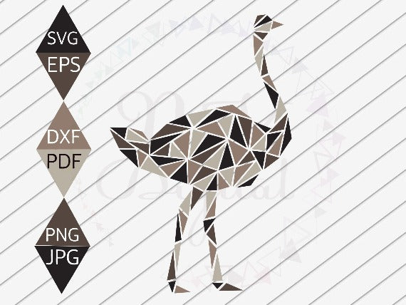 Rustic Ostrich Svg