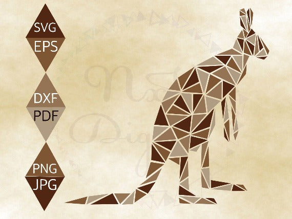 Rustic Kangaroo Svg