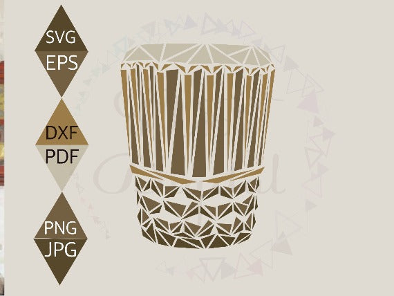 Hawaiian Drum Svg