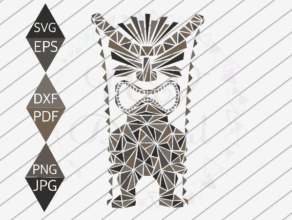 Hawaiian God of Money Tiki Svg