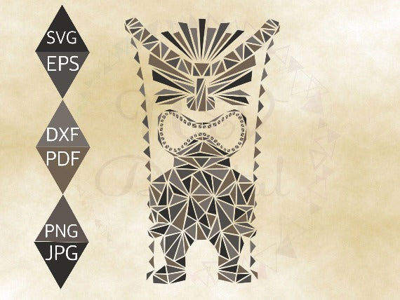 Hawaiian God of Money Tiki Svg