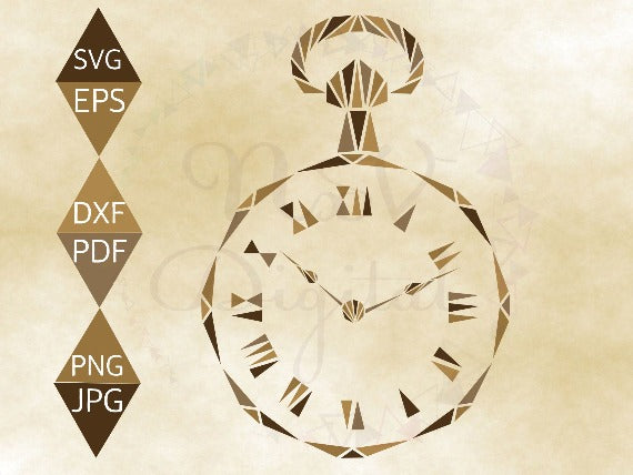 Golden Pocket Watch Svg