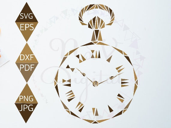 Golden Pocket Watch Svg