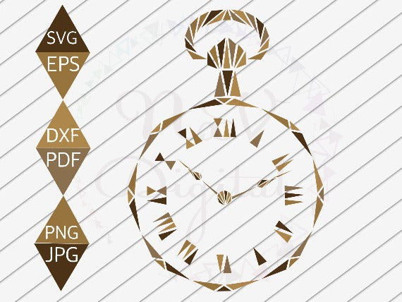 Golden Pocket Watch Svg