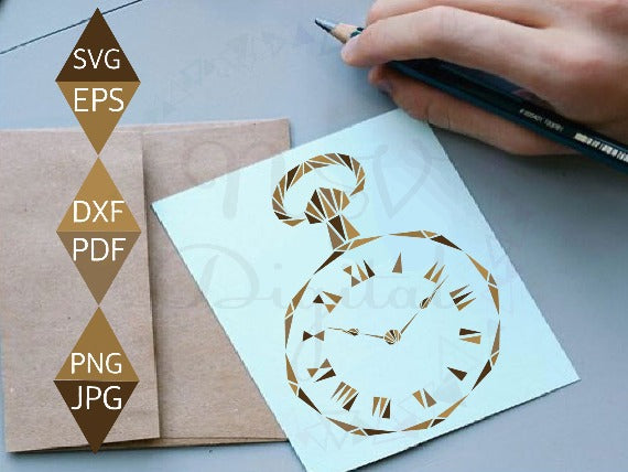 Golden Pocket Watch Svg