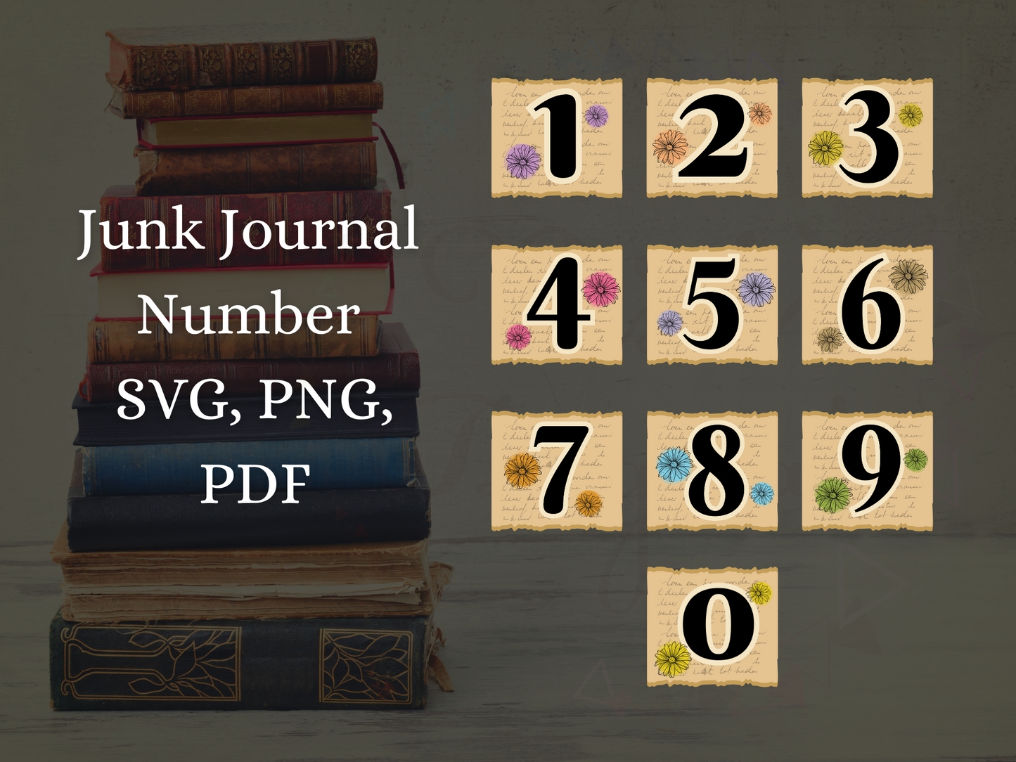 junk journal printable Number