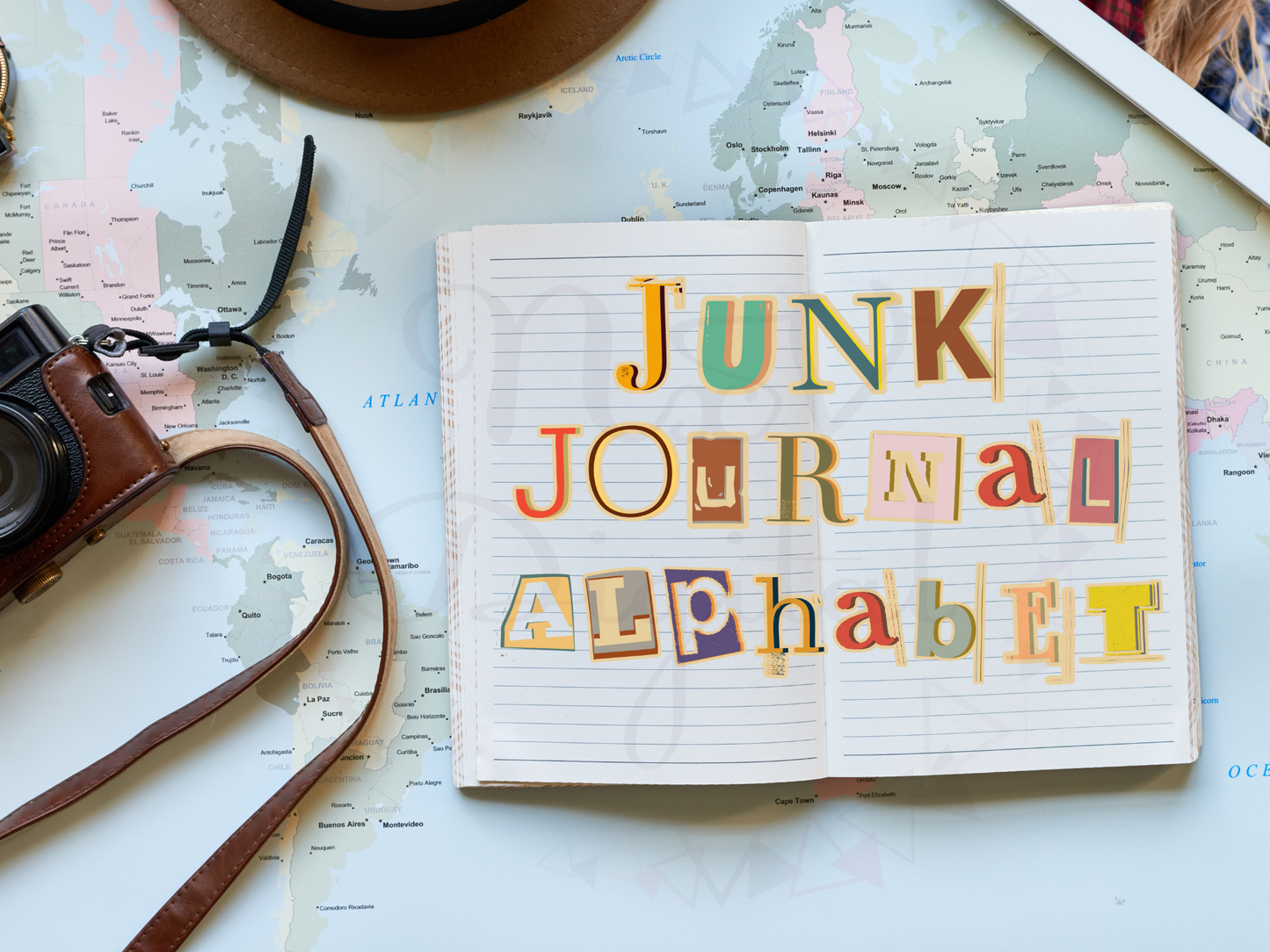 Set of 62 Junk Journal Letter Png