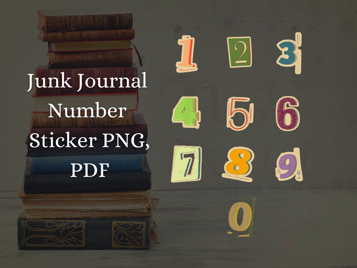  junk journal Numbers printable