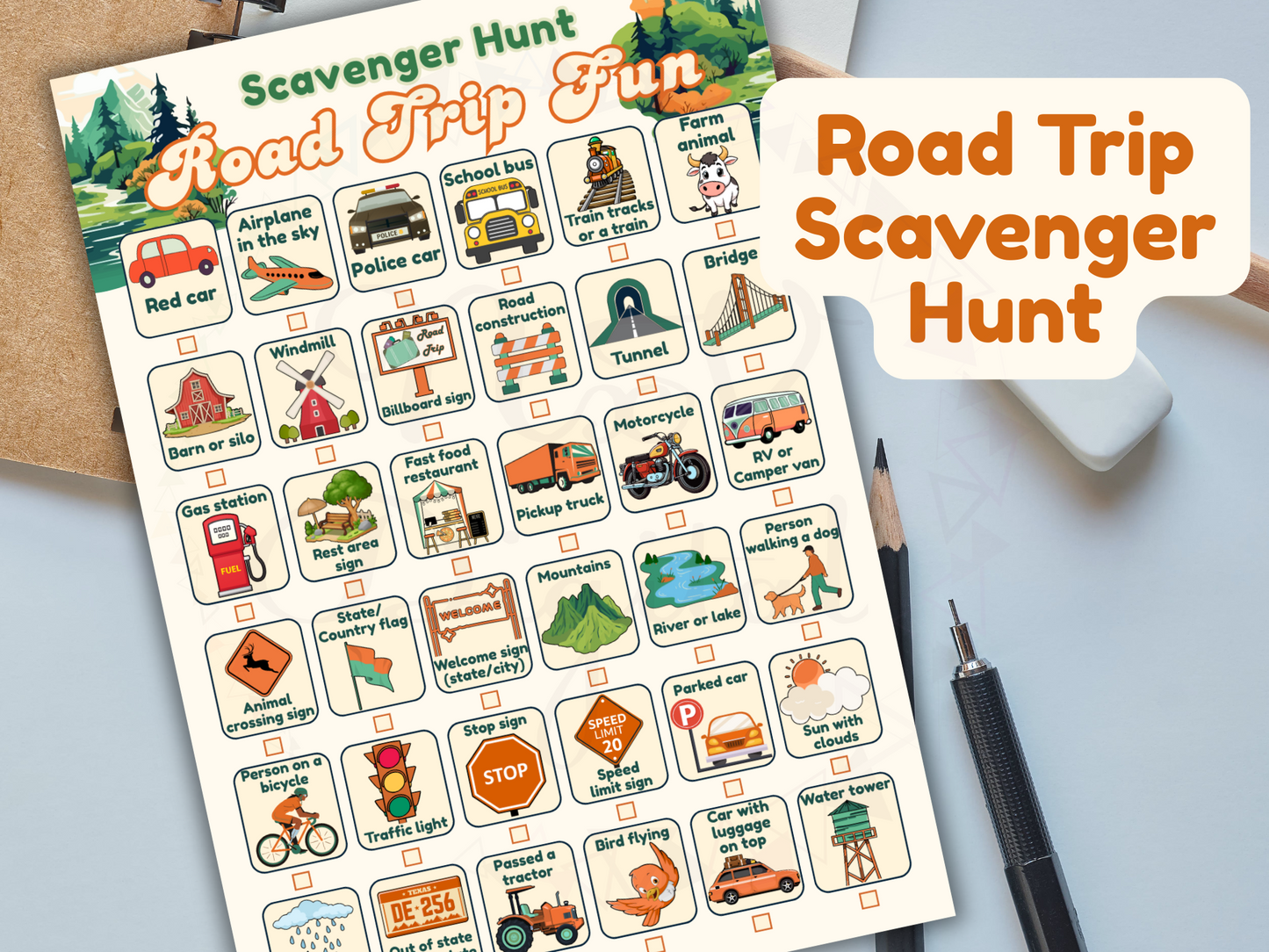 Road trip boredom buster for kids and teens