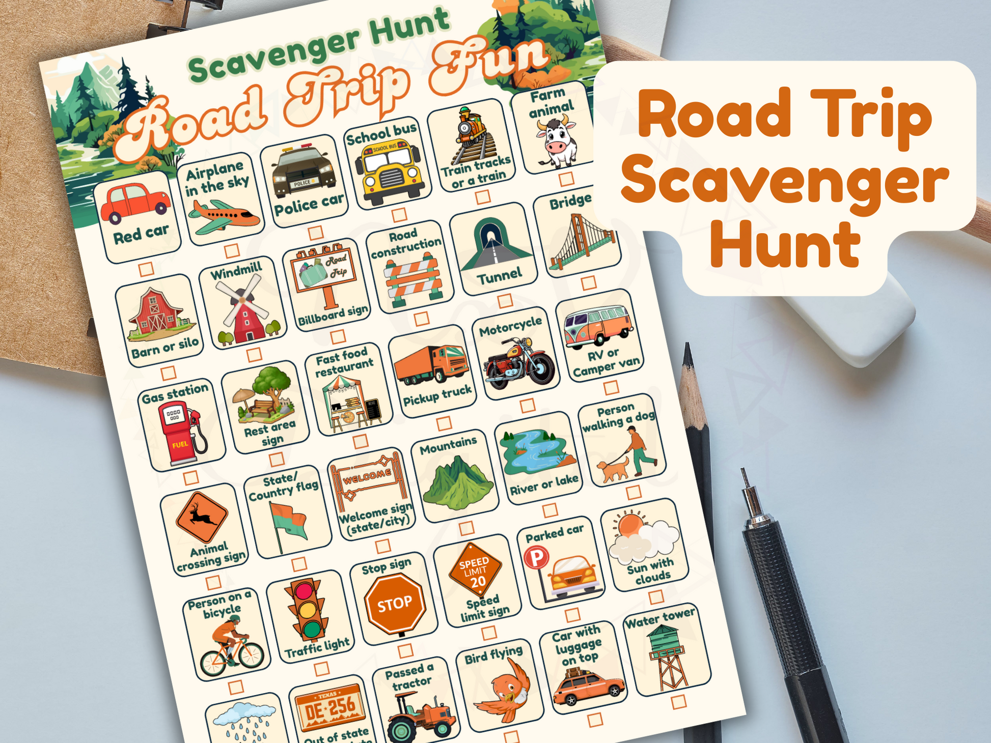 Road trip boredom buster for kids and teens