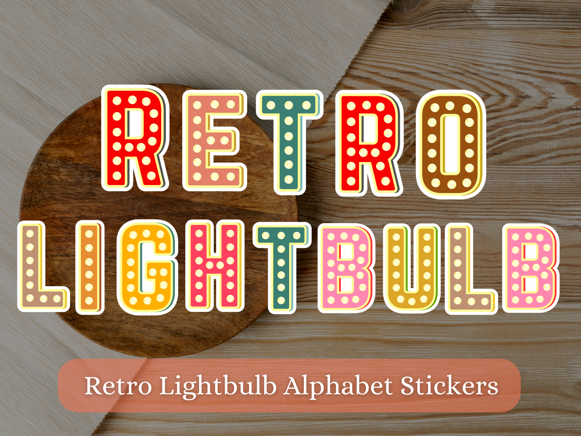 Retro Lightbulb Alphabet Png