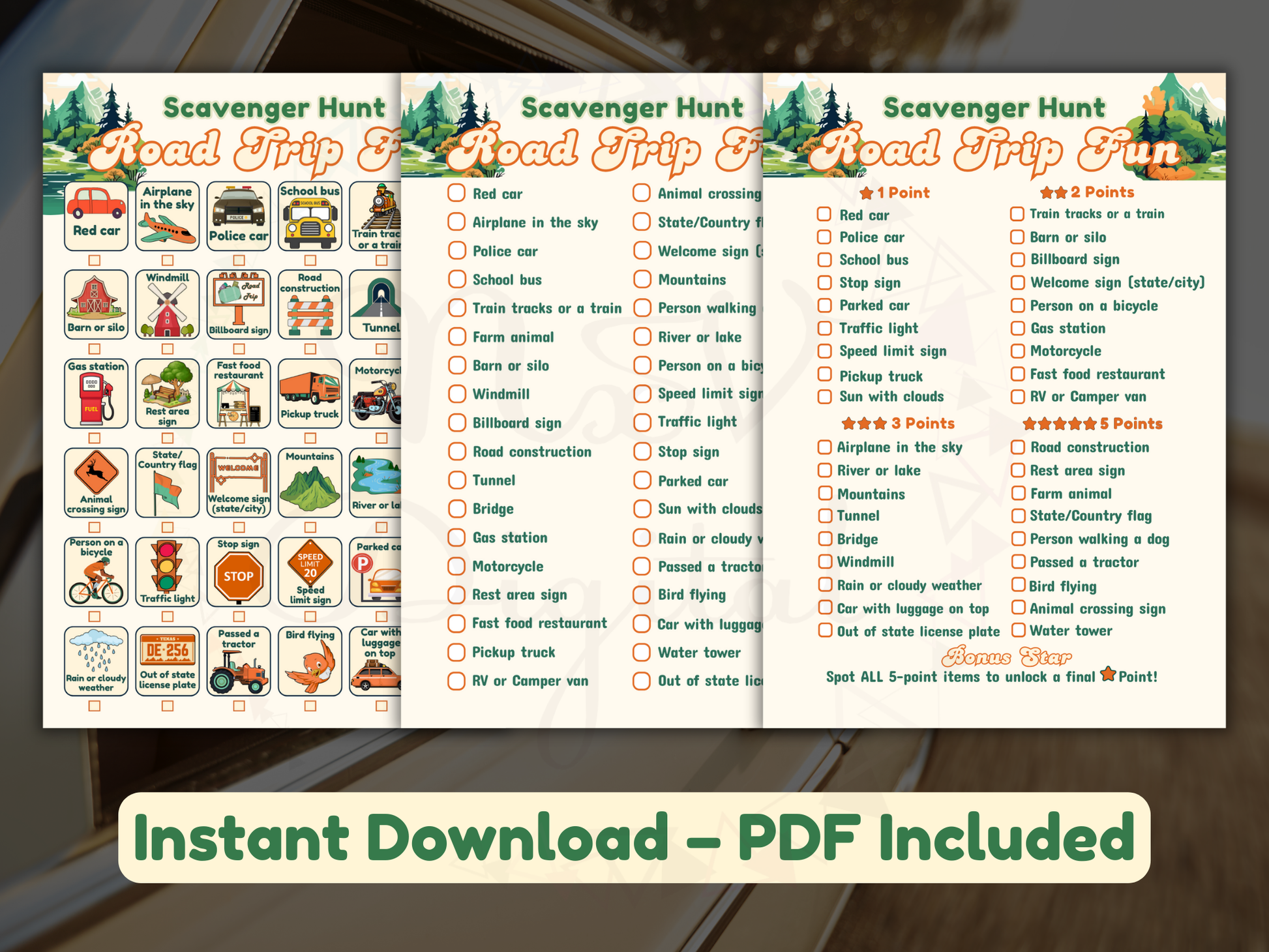 Fun travel activity printable for family vacations