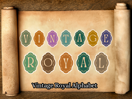 Scrapbook Vintage Royal Alphabet