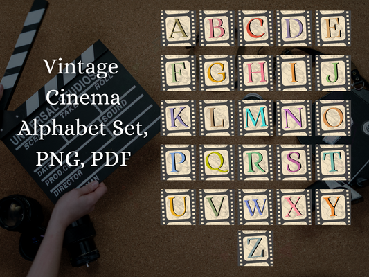 Vintage Cinema Alphabet