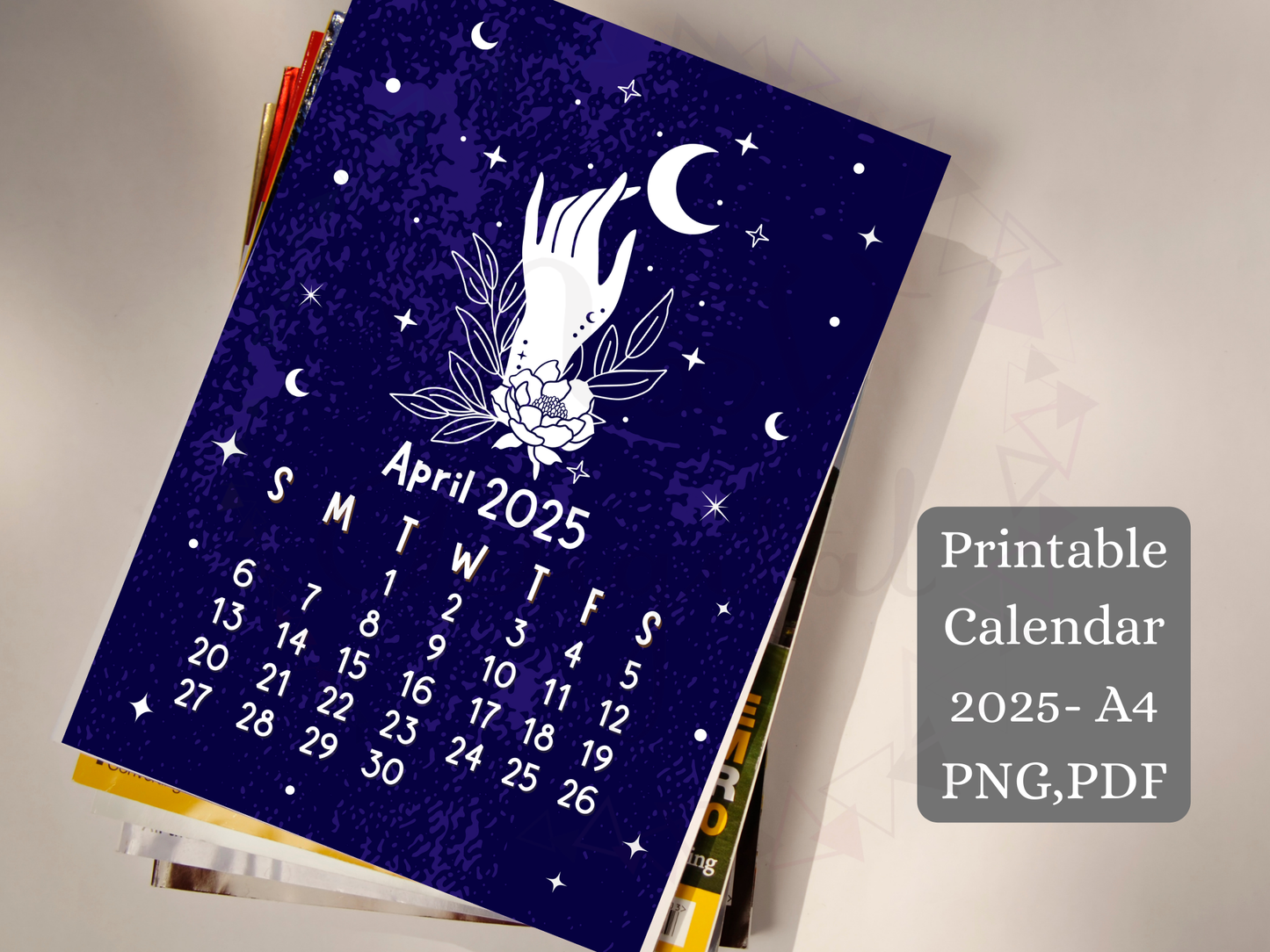 Magical Celestial Starry Night Sky Calendar 2025