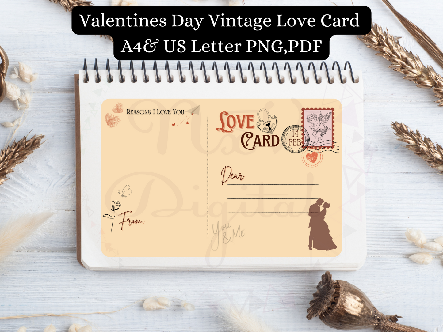 Vintage Love Card Cupid Postage Stamp