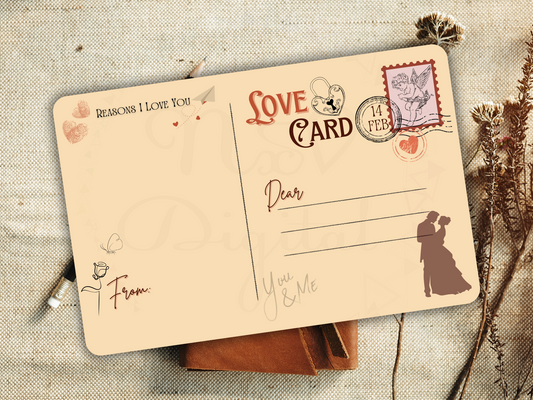 Vintage Love Card Cupid Postage Stamp